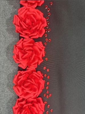 LS2673 Single-Shoulder Floral Women's Beaded Crystal Birthday Party Bandage Dress for Elegant and Classy Appearance