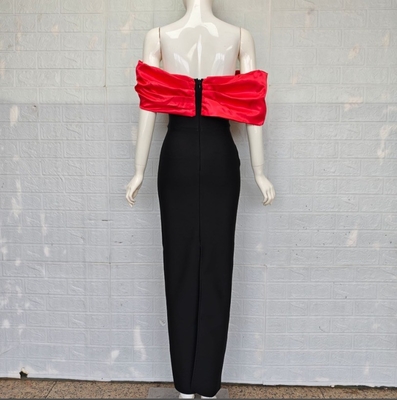 SB3468 Women's Polyester and Spandex Off-Shoulder Pleated Maxi Dress for Special Occasions