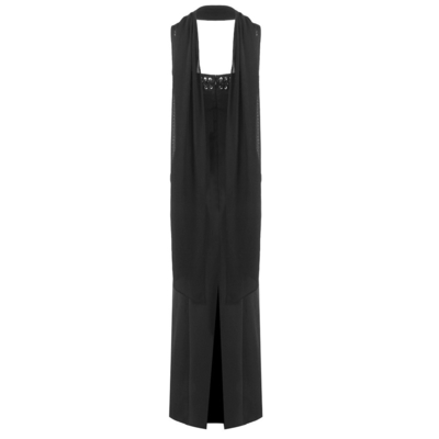 SB3469 Kimshein Fashion Women's V-Neck Elegant Sleeveless Silk Ribbon Long Evening Dress with Intelligent Tracking Support