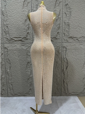SB3467 Fashionable Blingbling Dance Party Dress for Women Customizable Logo Position 220g Fabric Weight
