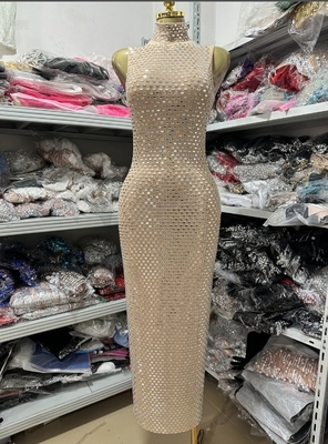 SB3467 Fashionable Blingbling Dance Party Dress for Women Customizable Logo Position 220g Fabric Weight