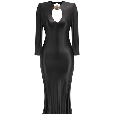 LS2670 Summer Fashion Women's Long Sleeve Backless Tight Bodycon Dress from within Sexy Party Clubwear None Pattern Made