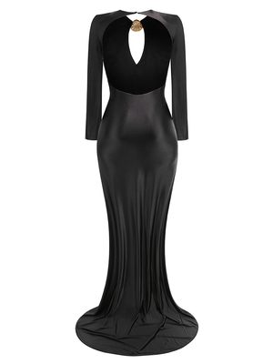 LS2670 Summer Fashion Women's Long Sleeve Backless Tight Bodycon Dress from within Sexy Party Clubwear None Pattern Made