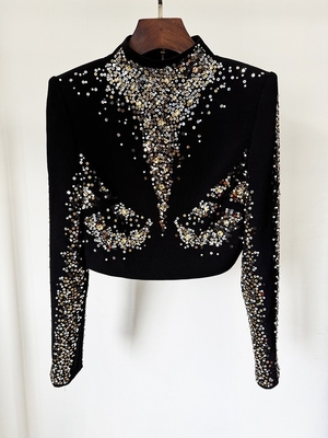 Full Sleeve Two-Piece Speaker Skirt Set with Colorful Sequins SR2418 A Perfect Combination of Style and Elegance