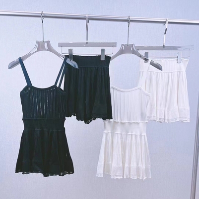 Eco-Friendly and Stylish KD2364 Kimshein Summer Women's Sleeveless Knitted Two-Piece Set for Quick Sampling in 7 Days