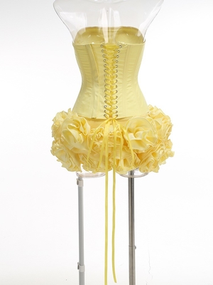 SS2398 Kimshein Summer Fashion 3D Rose Crop Top Mini Two-Piece Dress with None Printing Method Made of Polyester/Cotton