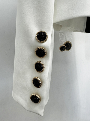 BA2337 Kimshein Women's Formal Short Jacket with Long Sleeves and Elegant Design Weaving Method