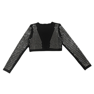 BA2343 Kimshein Fashion Women's Banquet Crystal Diamond Band Sport Jacket Full Sleeve Guangdong Origin Made in Guangdong