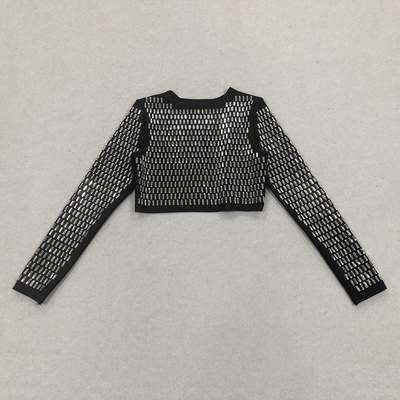 BA2343 Kimshein Fashion Women's Banquet Crystal Diamond Band Sport Jacket Full Sleeve Guangdong Origin Made in Guangdong