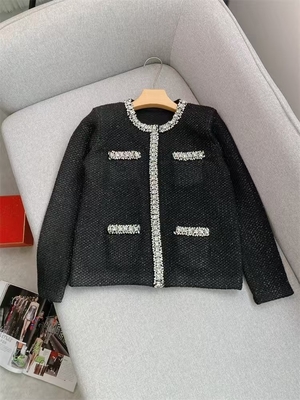 Guangdong BA2347 Kimshein Fashionable Women's Birthday Sports Jacket Dress Woolen Jacket Crystal Winter Women's Jacket