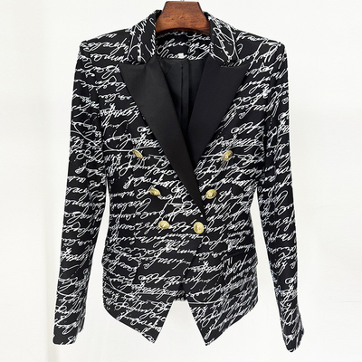Fashionable BA2350 Women's Letter Print Sports Jacket with Digital Printing and Polyester Filling Spring Collection