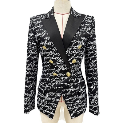 Fashionable BA2350 Women's Letter Print Sports Jacket with Digital Printing and Polyester Filling Spring Collection