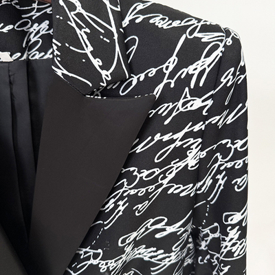 Fashionable BA2350 Women's Letter Print Sports Jacket with Digital Printing and Polyester Filling Spring Collection