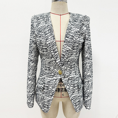7-Day Fast Sampling Support 100 BA2351 Sexy V-Neck Long Sleeve Women's Sports Jacket for Active and Formal Wear in Polyester Material
