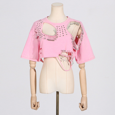 TS2255 Kimshein High Collar Sexy Blouse for Women Party Pin Denim Jacket and Casual Style DHL/EMS/UPS/FedEx Shipping