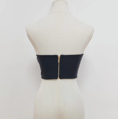 Guangdong Produced TS2250 Off-Shoulder Sexy Tight Bustier Women's Short Crystal Top with Elegant Water Drill Other Style
