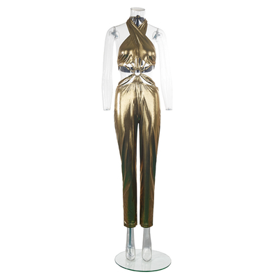 JB2283 Trendy Casual Streetwear Women's Clubwear Fashion Bodycon Jumpsuit in a Waisted Style for a Sexy and Stylish Look