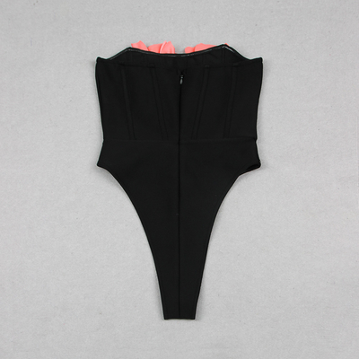 JB2231 Women's Sexy Summer Jumpsuit with Non-woven Fabric Weaving Method and Strapless Neckline