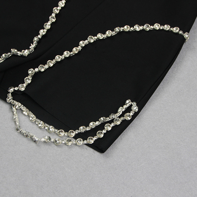 s Long Sleeve JB2254 Women's Classic Nightclub Jumpsuit with Luxurious Rhinestone Performance and 250g Fabric Weight