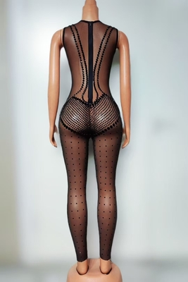 Quick-Dry AD2477 Women's Water Diamond Special Clothing Party Fashion Jumpsuit Set with Sleeveless Design and Long Pants