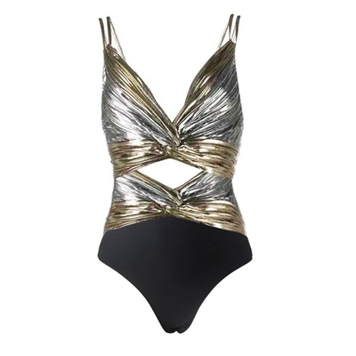 Effortlessly Chic V-String Bottom Type and Other Bra Type SM2128 2-Piece Swimsuit Set for a Fashion-Forward Summer Look