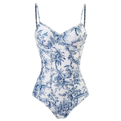 Lotus Edge Decoration V-String Bottom Type SM2131 Summer Beachwear for Women Latest Sexy Girl Fashion Printed Bikini Set