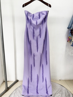 ED2770 Super Pearl Tassel Women's Fashion Party Set Off-Shoulder Luxurious Dress Elegant Evening Gown for Elegant Ladies