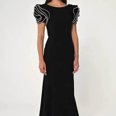 ED2769 Dance Party Dress Slim Fit Sexy Backless Sleeveless Diamond Decoration Diamond Evening Dress 7-Day Fast Sampling