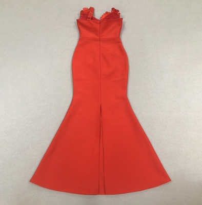 220g Fabric Weight Elegant and Sexy 3D Floral Evening Dress for Club Party Pure Color Woven Bandage Dress SB3453