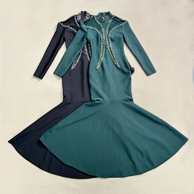 LS2652 Long Sleeve Mermaid Bandage Cocktail Dress Sexy Crystal Beaded Floor-Length Black Evening Gown with Long Sleeves