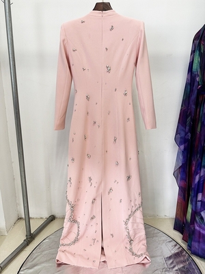 LS2667 Spring Autumn Beaded Luxury Evening Dress Long Sleeve Full Sleeve Crystal Floor-Length Gown