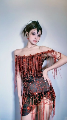 Elevate Your Style with Our Mini Length Luxurious Handmade Tight-Fitting Crystal Beaded Evening Gown Dry Clean Only