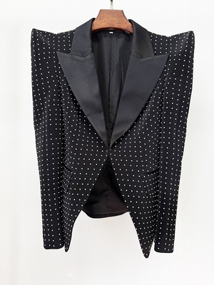 Machine-Woven Craft SR2401 Kimshein Women's Elegant Business Suit Formal Blazer and Pearl Skirt Two-Piece Set for Women
