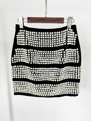 Machine-Woven Craft SR2401 Kimshein Women's Elegant Business Suit Formal Blazer and Pearl Skirt Two-Piece Set for Women