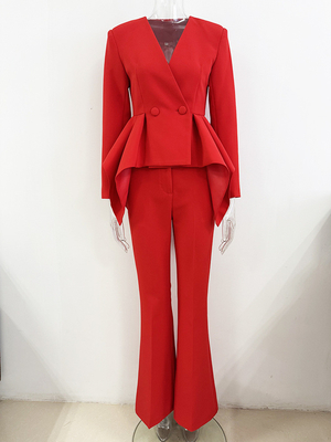 SR2398 Fashion Sport Jacket Suit Elegant Two-Piece Long Pants Set for Women Official Luxurious Two-Piece and Distinctive