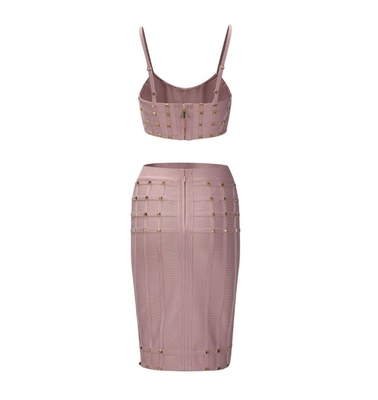 Bandage Fabric Two-piece Set for Women SS2396 Kimshein Summer Dress and Bandage Dress Set
