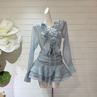 SS2387 Kimshein Fashion Women's Two-Piece Casual Set with Regular Sleeves and Above-Knee Length