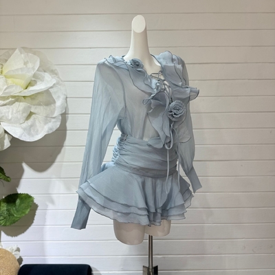 SS2387 Kimshein Fashion Women's Two-Piece Casual Set with Regular Sleeves and Above-Knee Length