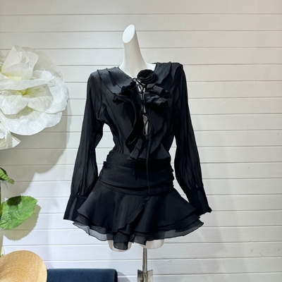 SS2387 Kimshein Fashion Women's Two-Piece Casual Set with Regular Sleeves and Above-Knee Length