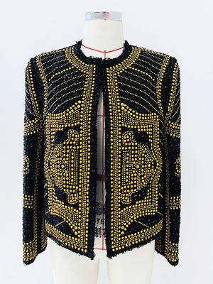 BLAZER Kimshein BA2344 Women's Jacket Beaded Wool and Luxurious Design for Autumn Fashionista Essential