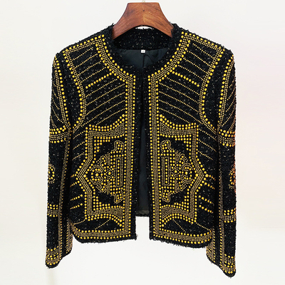 BLAZER Kimshein BA2344 Women's Jacket Beaded Wool and Luxurious Design for Autumn Fashionista Essential