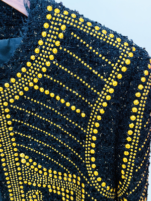 BLAZER Kimshein BA2344 Women's Jacket Beaded Wool and Luxurious Design for Autumn Fashionista Essential