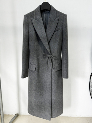 BA2341 Luxury Designer Women's Autumn/Winter Fashion Slim Long Sleeve Butterfly Bow Elegant Wool Midi Suit Coat Hot Item