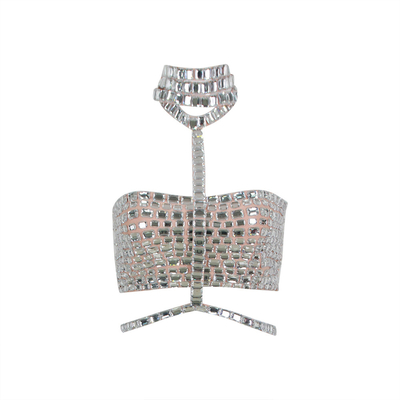 TS2249 Kimshein Luxurious Crystal Rhinestone Camisole for Women's Elegant and Sexy Tight-fitting Top in Glamorous Colors