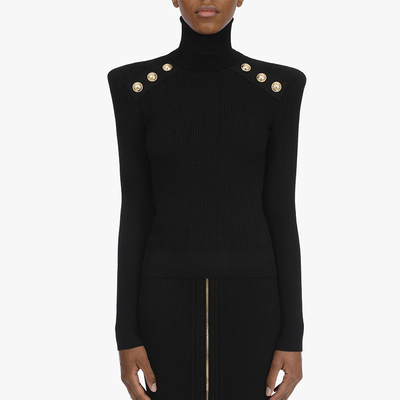 Full Sleeves Winter Knitted Top for Women H3249 High Neck Slim Fit Sweater in Soft and Comfortable Material
