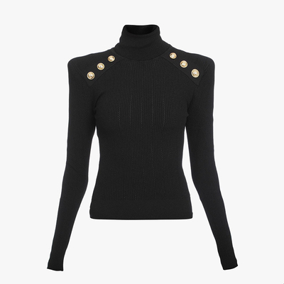 Full Sleeves Winter Knitted Top for Women H3249 High Neck Slim Fit Sweater in Soft and Comfortable Material