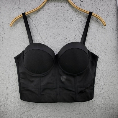 TS2223 Kimshein Fashionable Women's Club Top Tight Bustier No Craft Mesh Fabric