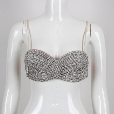 Kimshein Women's Luxury Top Size M DHL EMS UPS FedEx Sea or Air Shipping Options for Crystal Fashion and Sensual Style