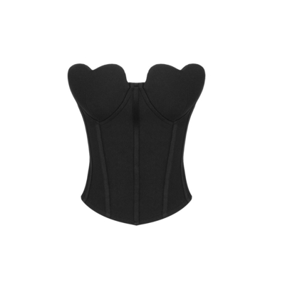 TS2219 Summer Women's Black Off-Shoulder Bandage Top Luxury and Fashionable Collection