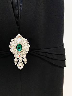 Sleeveless and Needle-Supported Make a Fashion Statement at Parties with Our Eco-Friendly Crystal Jumpsuit
